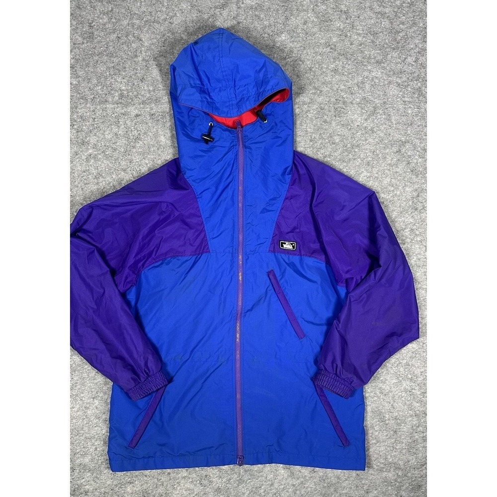 Vintage Woolrich Hooded Ski Wind Jacket Mens M 80s 90s Colorblock Full Zip Rare